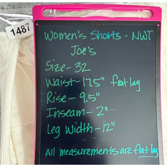 Joes Womens White Denim Shorts NWT W32 93% Cotton 2" Inseam Classic Fit - Picture 13 of 14